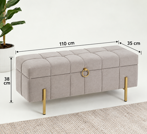 Pouf coffre luxe